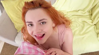 Young Libertines - Redhead salivates as she fucks her bf's hard shaft