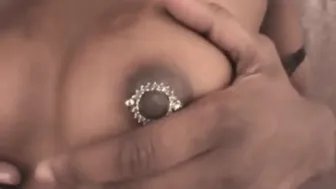 Premium GFs - Pierced nippled ebony teen getting fingered