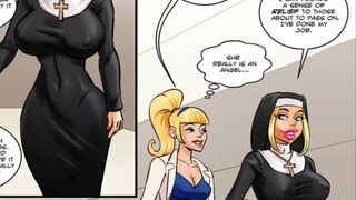 [Gameplay] Adult Hot Blonde Nun Sucks a Huge BBC - Interracial Porn Comics