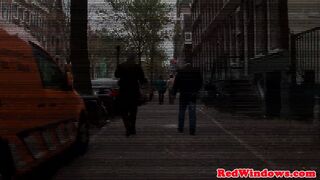 Dutch hooker pussylicked by redwindow tourist