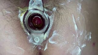 Faphouse - Hot Anal gaping & tunnel plug. Hairy cunt & asshole close-up