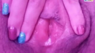 Faphouse - Cyan and Pink with Hairy Pussy Masturbation, with Pussy Cream - Saturno Squirt