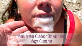 My First Outdoor Blowjob Mega Cumshot