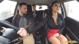 Fake Driving School - Horny Busty MILF Creampie Anal DP