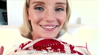 Blonde teen Sammie Daniels tiny pussy gets fucked