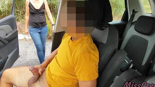 Dick Flash! Cute Girl Gives Me a Blowjob in the Parking Lot After Seeing My Big Cock - Misscreamy