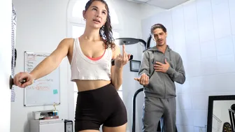 Teens BF thinks she fucking the coach