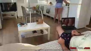 Part 1risky Dick Flash Jerks Off When Stepsister Cooking