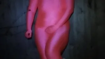 sinusSpandex お漏らし ドイツ neon pink futanari catsuit
