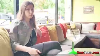 Remote Control Orgasm Of My Stepsister In Bar