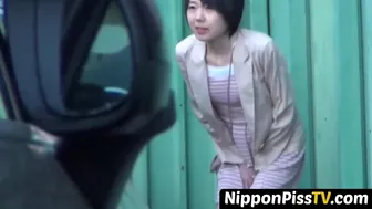 Pissing Obsession Japanese Angels Discovered In The Act In Broad Daylight