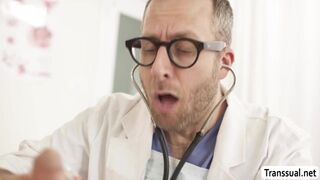 Horny doctor fucks the ass of patient cummer