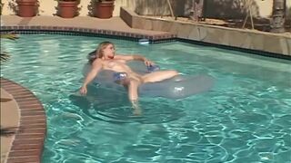 HD Teenies - Little April Masturbate and rubbing Pussy while on Pool
