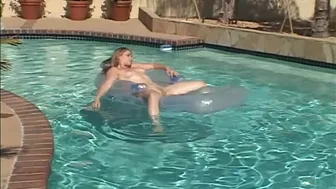 HD Teenies - Little April Masturbate and rubbing Pussy while on Pool