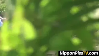 Genuine Japanese School  Peeing In The Outside