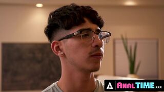 ANALTIME.XXX - Nerdy Boy Gets To Try Anal Sex On Hot Babysitter's Amazing Ass! HARD ROUGH POUNDING