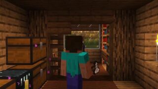 Steve fucks Jenny in his house in MINECRAFT