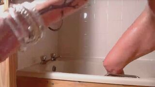 Talkative granny Charlee Summers gets naughty in the bathroom