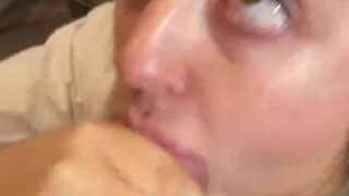 Blowjob And Facial  Blonde Cumslut