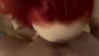 Pov  Redhead Stepsister Gives Deepthroat Blowjob With Cum On Face