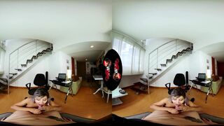 Beautiful Big Tit Latina Beauty Fucked In Home Office VR