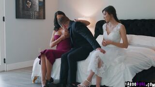 Groom threesome with bride and her stepmom