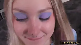 Bigtit POV Babe Sucking Before Riding In