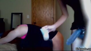 Katherine whipping and fucking my sissy ass
