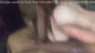 Cheating White Slut sucks BBC while boyfriend is gone
