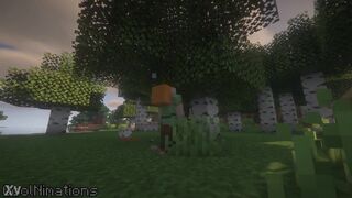 Minecraft Alex sucking End Rod