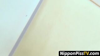Japanese beginner darlings having a peeing challenge