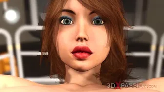 3DXPassion - Fuck Machine & Crazy Sex. Male Android Plays With A Horny Girl In Restraints