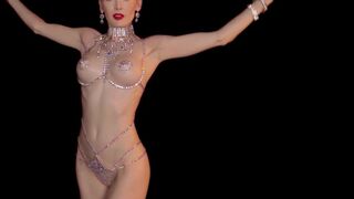 Latina Calypso Muse posing in lingerie
