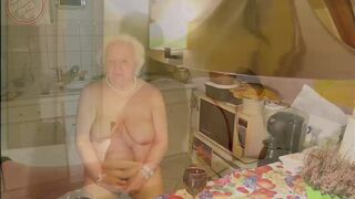 Scantily clad grandmothers in bathrobes