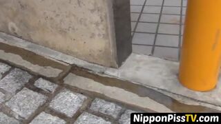 Japanese angels shot on secret cam while peeing outside