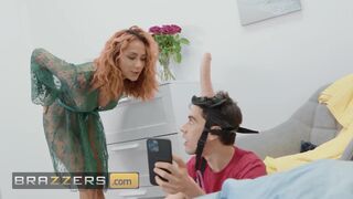 Seductive Redhead Veronica Leal Fucks The Strap-On While Jordi Wears It On His Head
