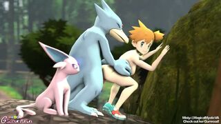 Misty gets fucked by her pokemon Espeon and Golduck~! [Gsec] (MagicalMysticVA Voice)