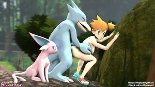 Misty gets fucked by her pokemon Espeon and Golduck~! [Gsec] (MagicalMysticVA Voice)