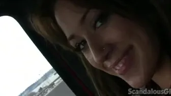 Drive porn video – Scandalous GFs - Naughty Brunette Teen Masturbates