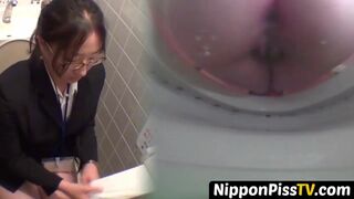 The most blazing point of Japanese darlings peeing in the latrine