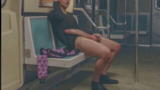 Pervert Stranger Fucks Sexy Girlfriend in Train