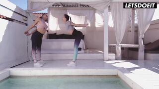 Stella Flex & Mia Split Indulge In Blissful Lesbian Sex After Yoga - A GIRL KNOWS