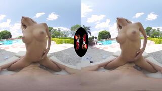 Fucking A Super Tight Hot Latina Poolside
