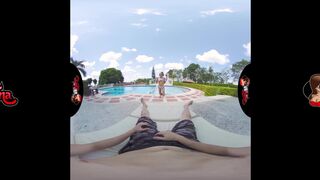 Sexy Tight Colombian Babe Poolside Fuck - 5K VR