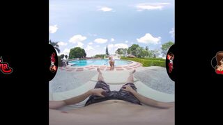 Sexy Tight Colombian Babe Poolside Fuck - 5K VR
