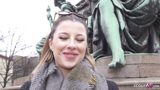 GERMAN SCOUT - Deutsches TikTok Teen Mia Minou das erste Mal beim Porno Casting Dreh