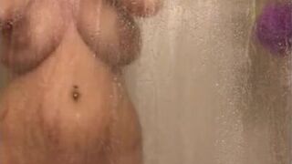 busty stepdaughter teasing me in shower