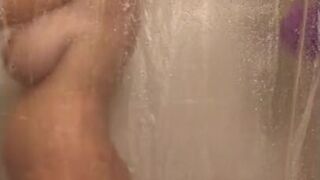 busty stepdaughter teasing me in shower