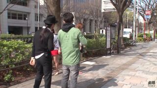 Japanese pickup artist approaches two women for naked trivia game