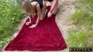 Doggystyle Fucked Busty Blonde on the Beach
